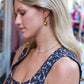 Linny Co Diana Huggie Charm Earring with Stone Charm