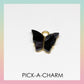 Charm - Butterfly - Black