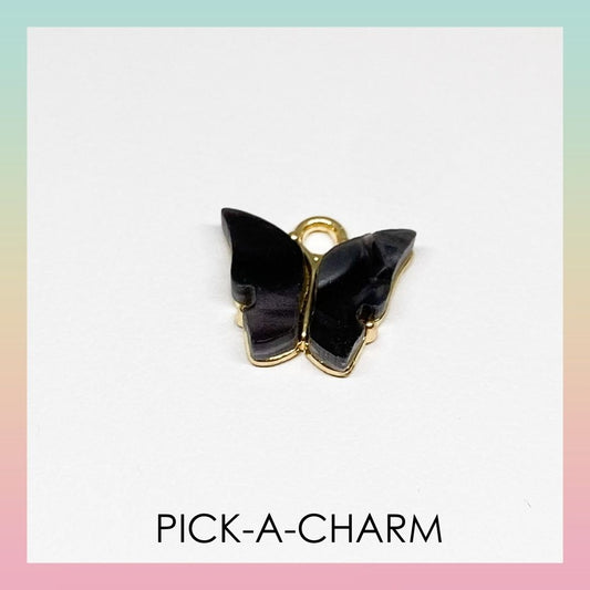 Charm - Butterfly - Black