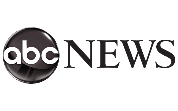 ABC News logo with a black circle and white text on a white background