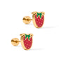 Screwback Stud Earrings - Strawberry Shortcake