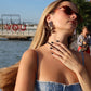 Flora Statement Earrings - Espresso