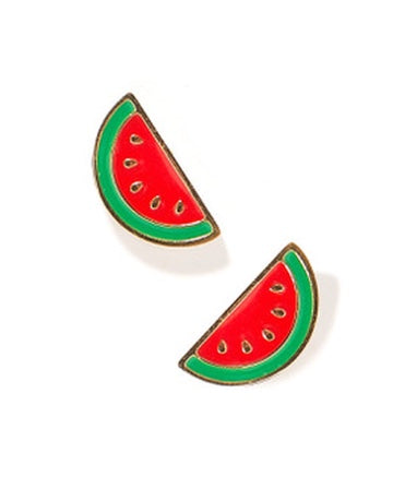 Screwback Stud Earrings - Watermelon