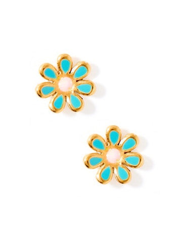 Screwback Stud Earrings - Elsie Teal