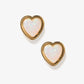 Screwback Stud Earrings - Tara White