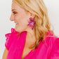 Flora Statement Earrings - Pink Multi