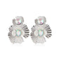 Zara Iridescent Statement Earrings - Silver