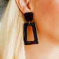 Kennedy Statement Earrings - True Black