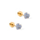 Screwback Stud Earrings - Leo Blue