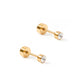 Screwback Stud Earrings - Juliet Clear 3mm