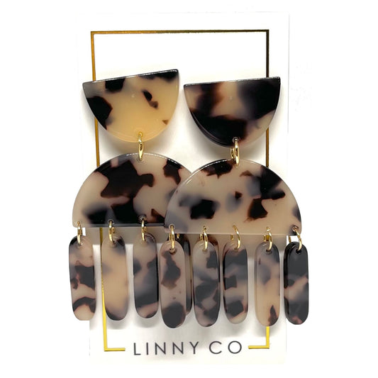 Julia Statement Earrings - Tortoise