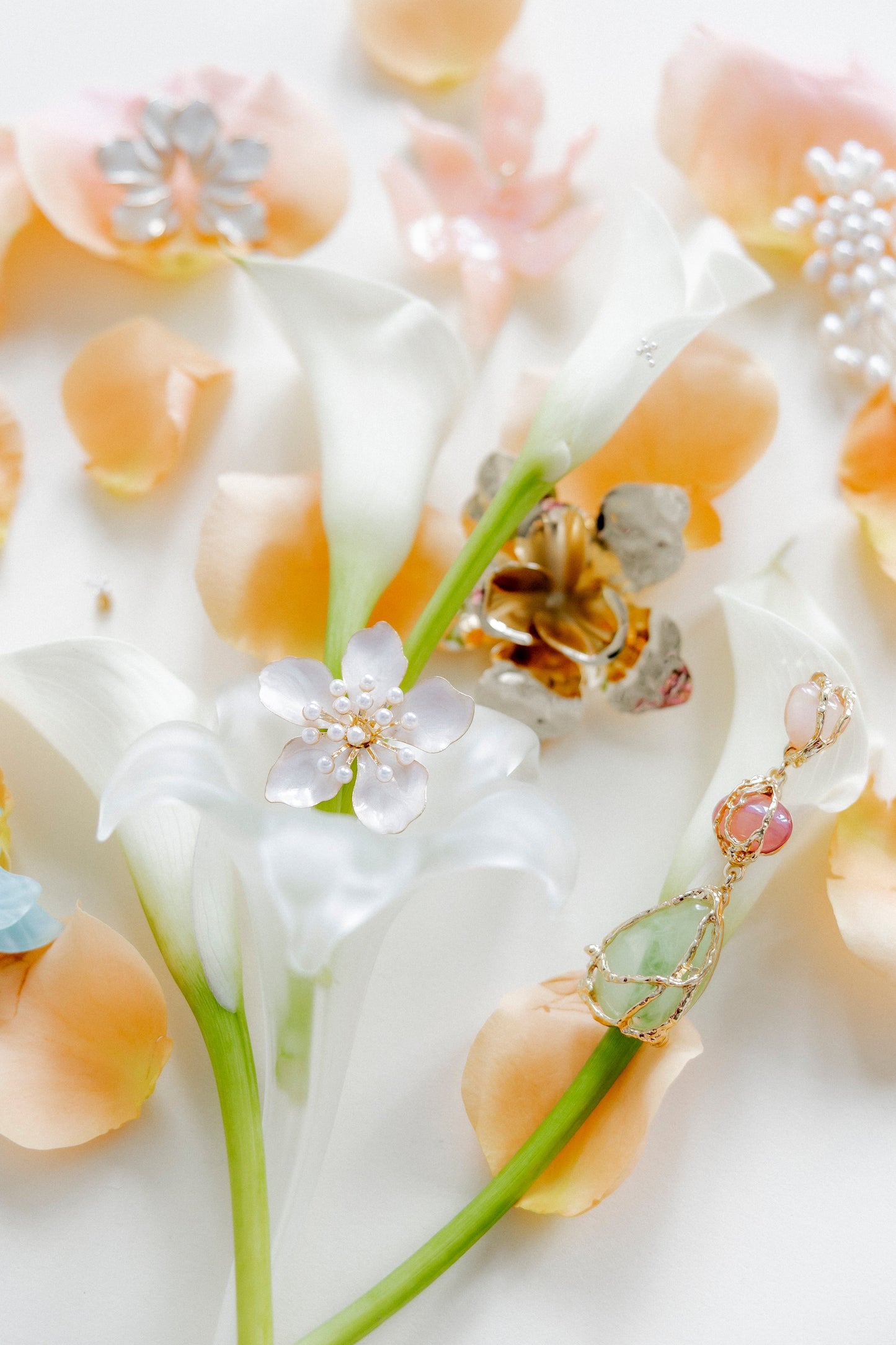 Monroe Statement Earrings - White