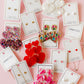 Penny Heart Statement Earrings - Pink Birthday Confetti