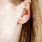 Screwback Stud Earrings - Initial B