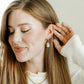 Linny Co Diana Huggie Charm Earring with Stone Charm