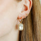 Linny Co Diana Huggie Charm Earring with Stone Charm
