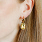 Linny Co Diana Huggie Charm Earring with Stone Charm
