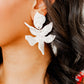 Flora Statement Earrings - White Shell