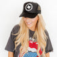 LINNY CO Black/White Texas Trucker