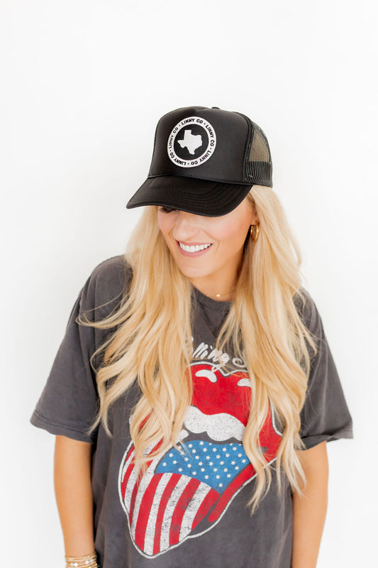 LINNY CO Black/White Texas Trucker