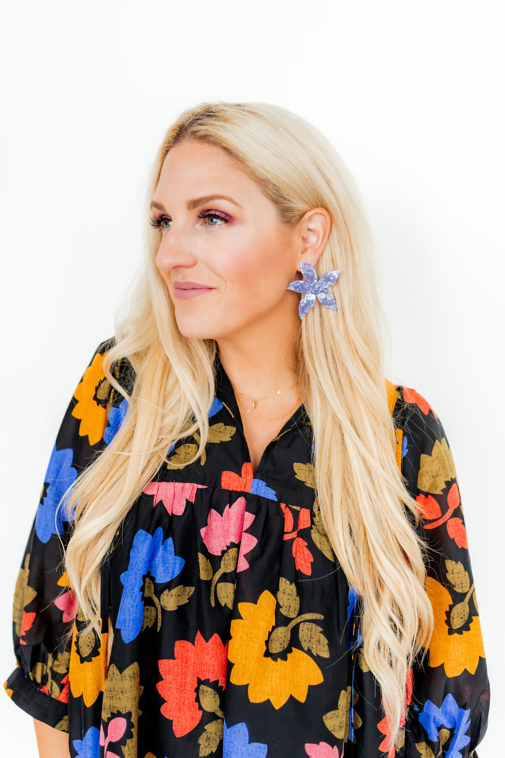 Annie Statement Earring - Periwinkle