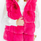 Marta Hooded Faux Fur Gilet