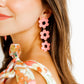 Zoey Statement Earrings - Bright Coral