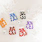 Kennedy Statement Earrings - Black Checkered