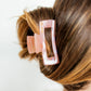 Hair Clip - Kimmy - Salmon Stripe