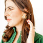 Vanessa Gold Pearl Flower Earrings