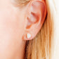 Screwback Stud Earrings - Tara White