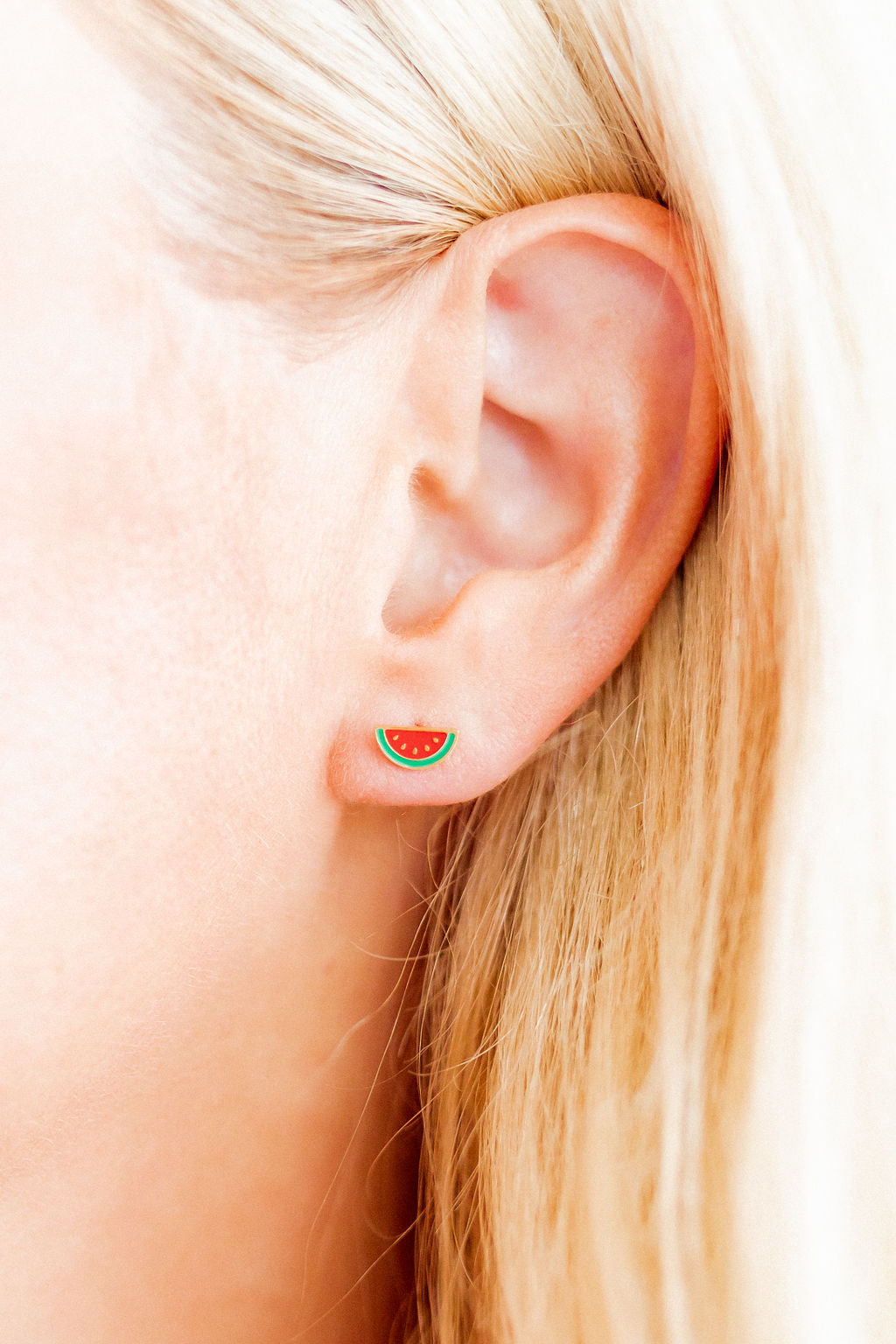 Screwback Stud Earrings - Watermelon
