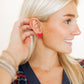 Sophia Bow Earrings - True Red