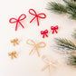 Sophia Bow Earrings - True Red
