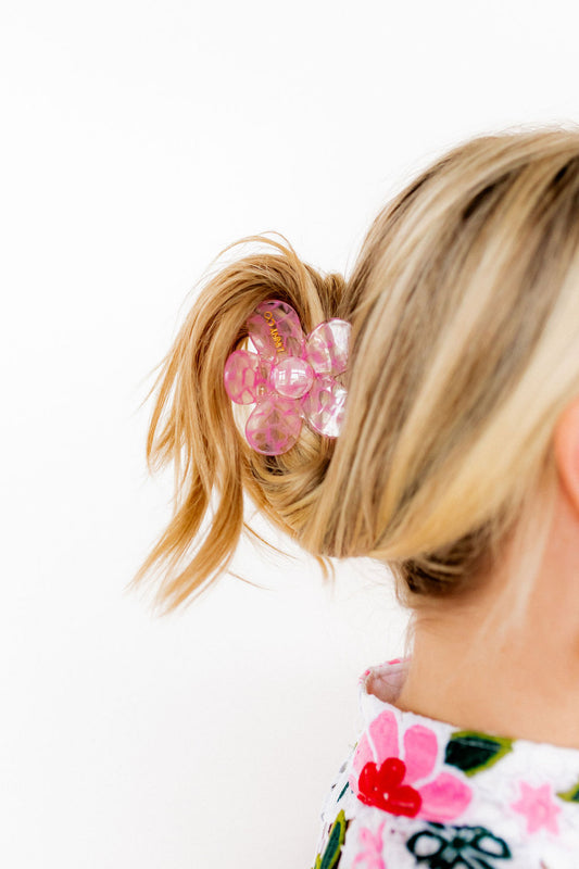 Hair Clip - Gigi Pink Crackle