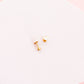 Screwback Stud Earrings - Nora Heart White