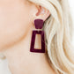 Kennedy Statement Earrings - Maroon