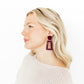 Kennedy Statement Earrings - Maroon