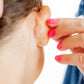 Screwback Stud Earrings - Nora Heart Pink