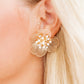 Vanessa Gold Pearl Flower Earrings
