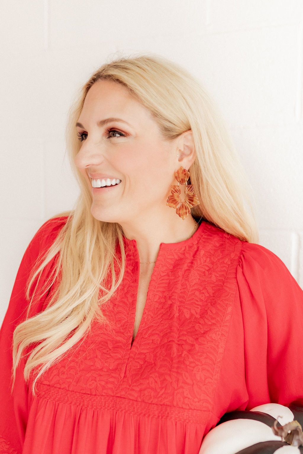 Michelle Statement Earrings - Caramel