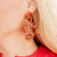 Michelle Statement Earrings - Caramel