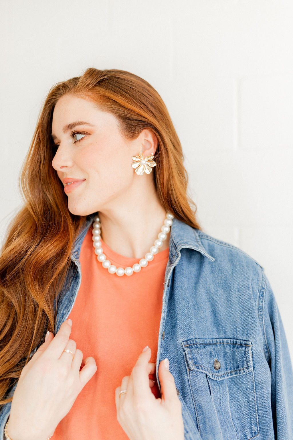 Ainsley Gold Flower Earrings