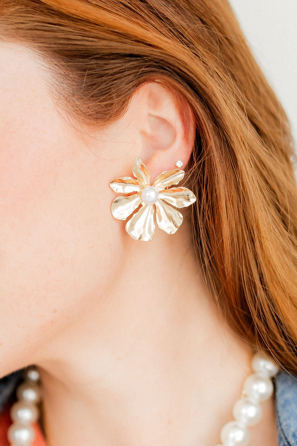 Ainsley Gold Flower Earrings