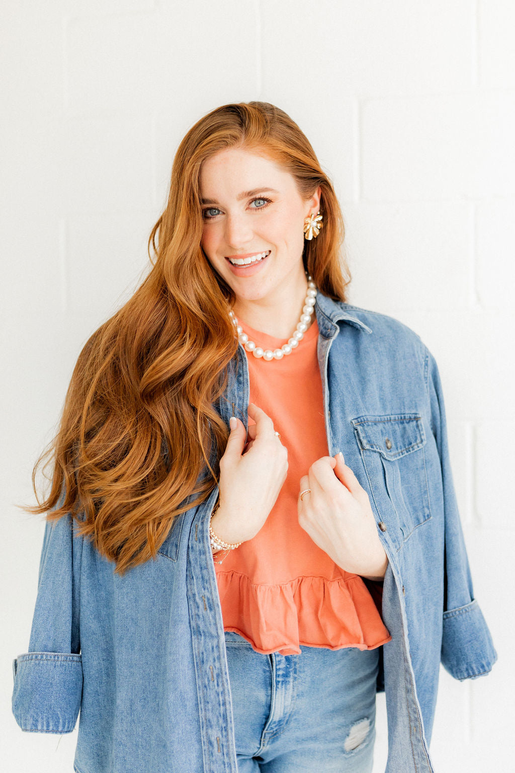 Ainsley Gold Flower Earrings