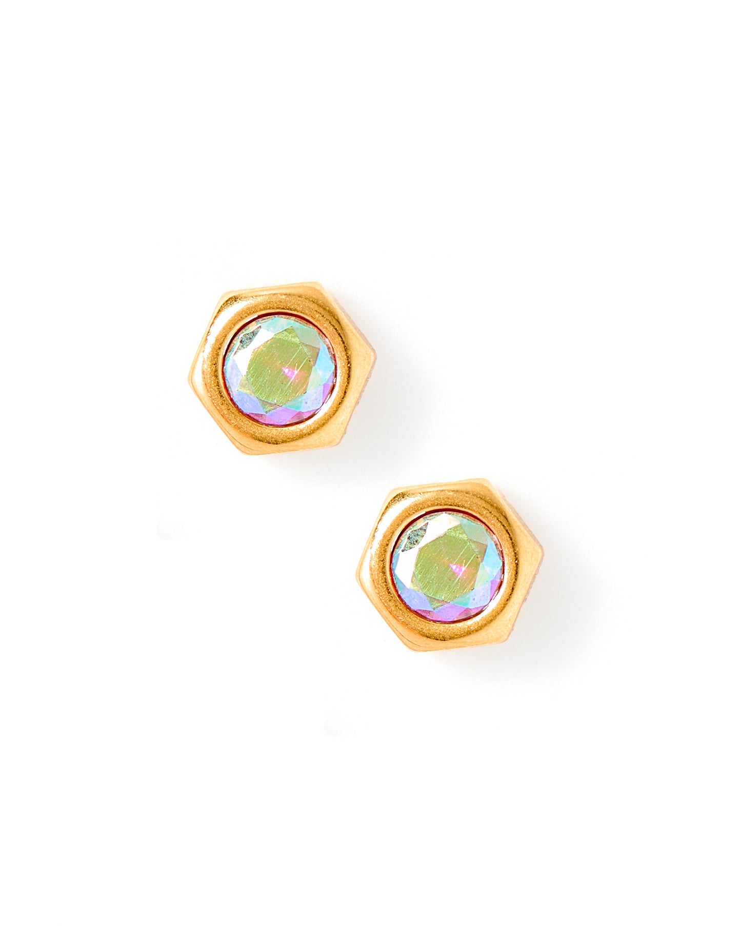 Screwback Stud Earrings - Addison Iridescent