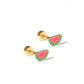 Screwback Stud Earrings - Watermelon