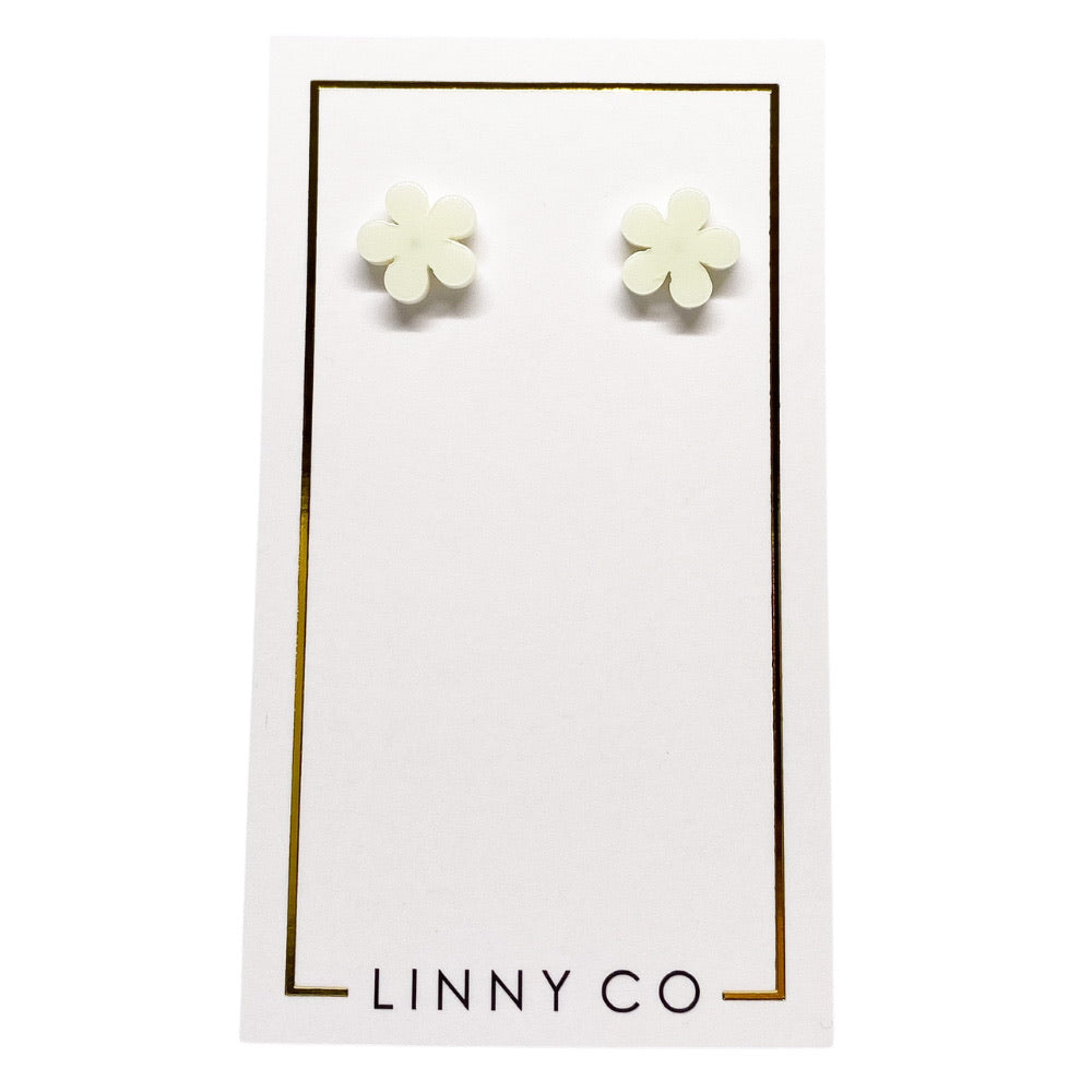 Jenna Stud Earrings - Flower Key Lime Pie