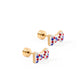 Screwback Stud Earrings - Frances Bow Red, White & Blue