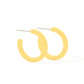 Holly Mini Hoop Earrings - Buttercup Yellow